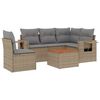 vidaXL Salon de jardin avec coussins 6pcs m&eacute;lange beige r&eacute;sine tress&eacute;e