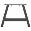vidaXL Pieds de table basse en forme de A, 2 pi&egrave;ces, anthracite, 50 x (30-31) cm, acier