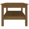 vidaXL Table basse Marron miel 110x50x40 cm Bois massif de pin