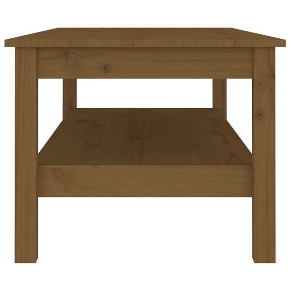 vidaXL Table basse Marron miel 110x50x40 cm Bois massif de pin