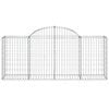 vidaXL Paniers &agrave; gabions arqu&eacute;s 15 pcs 200x50x80/100 cm Fer galvanis&eacute;