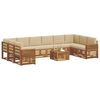 vidaXL Ensemble de canap&eacute; d'angle avec coussin 11 pcs Naturel et Beige