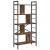 vidaXL &Eacute;tag&egrave;re Ch&ecirc;ne fum&eacute; 75 x 30 x 156 cm Bois d'ing&eacute;nierie