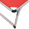 vidaXL Chaise longue pliable avec toit aluminium et textil&egrave;ne rouge