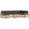 vidaXL Ensemble de canap&eacute;s d'ext&eacute;rieur 9 pc Blanc et anthracite
