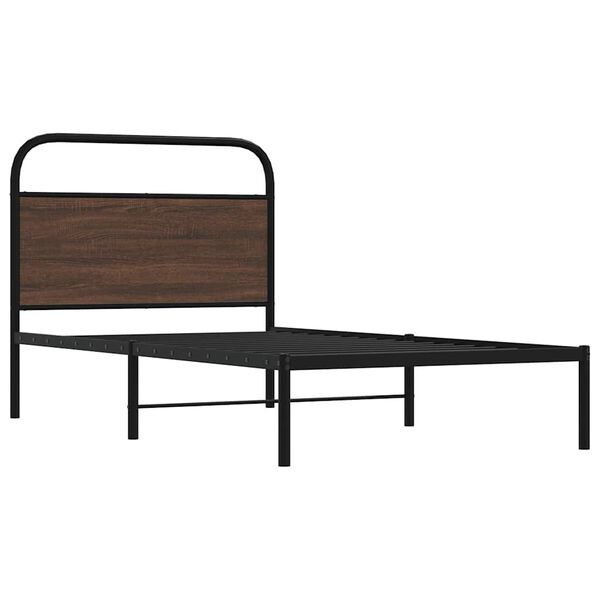 vidaXL Cadre de lit sans matelas 100x190 cm ch&ecirc;ne marron