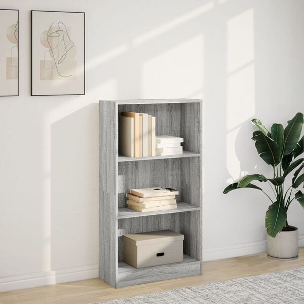 vidaXL Biblioth&egrave;que sonoma gris 60x24x109 cm bois d'ing&eacute;nierie
