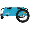 vidaXL Remorque de v&eacute;lo bleu tissu oxford et fer