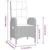 vidaXL Ensemble de salle &agrave; manger pour jardin 7 pcs Gris polyrotin