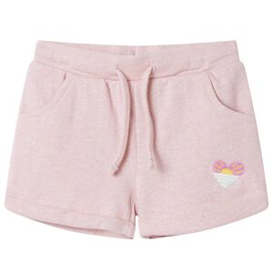 Short pour enfants avec cordon de serrage rose clair m&eacute;lang&eacute; 140
