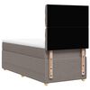 vidaXL Sommier &agrave; lattes de lit avec matelas Taupe 90x190 cm Tissu