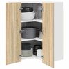 vidaXL Armoire suspendue Ch&ecirc;ne Sonoma et Blanc 57 x 57 x 80 cm