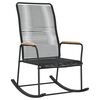 vidaXL Chaise &agrave; bascule de jardin noir 59x79,5x104 cm Rotin PVC