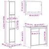 vidaXL Ensemble de meubles salle de bain 3 pcs bois d'ing&eacute;nierie