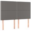 vidaXL T&ecirc;te de lit Gris 144x5x118/128 cm Similicuir