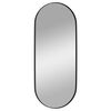 vidaXL Miroir mural Noir 25x60 cm Ovale