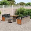 vidaXL Ensemble de canap&eacute; de jardin avec coussin 10 pcs Gris