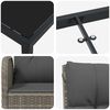 vidaXL Ensemble de salle &agrave; manger pour jardin 5 pcs Gris polyrotin