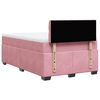 vidaXL Sommier &agrave; lattes de lit avec matelas rose 120x190 cm velours