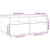vidaXL Table basse avec lumi&egrave;res LED gris b&eacute;ton 90x49x40 cm