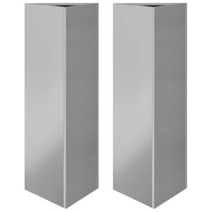 vidaXL Jardini&egrave;res 2 pcs triangulaire 30x26x75 cm acier galvanis&eacute;