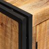 vidaXL Highboard avec portes Bois de mangue massif et brut et m&eacute;tal