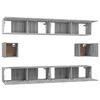 vidaXL Ensemble de meubles TV 6 pcs Sonoma gris Bois d'ing&eacute;nierie