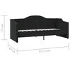 vidaXL Lit avec matelas et &eacute;clairage USB Noir Tissu 90x200 cm