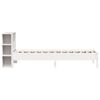 vidaXL Lit biblioth&egrave;que sans matelas blanc 90x200cm bois de pin massif