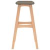 vidaXL Tabourets de bar lot de 2 taupe tissu