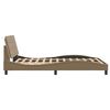 vidaXL Cadre de lit sans matelas Zadar cappuccino 120x200 cm similicuir