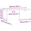 vidaXL Armoire murale gris b&eacute;ton 100x36,5x35 cm bois d'ing&eacute;nierie
