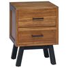 vidaXL Table de chevet Naturel 40 x 35 x 55 cm Bois de teck massif
