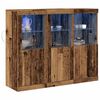 vidaXL Buffet LED 3 pcs Bois ancien 123 x 37 x 100 cm