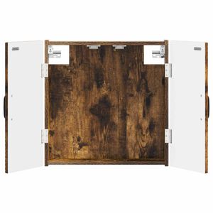 vidaXL Cabinet pour cible HOORN Ch&ecirc;ne fum&eacute; 52,5 x 10,5 x 53,5 cm