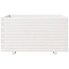 vidaXL Jardini&egrave;re blanc 90x60x49,5 cm bois de pin massif