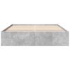 vidaXL Cadre de lit sans matelas gris b&eacute;ton 150x200 cm