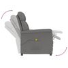 vidaXL Fauteuil de massage Gris fonc&eacute; Similicuir daim