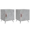 vidaXL Tables de chevet 2 pcs gris b&eacute;ton 40x40x50 cm bois d&rsquo;ing&eacute;nierie