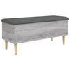 vidaXL Banc de rangement sonoma gris 102x42x46 cm bois d'ing&eacute;nierie