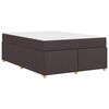 vidaXL Cadre de lit avec matelas Marron fonc&eacute; 160 x 200 cm tissu