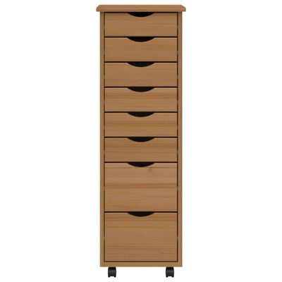 vidaXL Armoire roulante avec tiroirs MOSS bois de pin marron miel