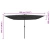 vidaXL Parasol de jardin Anthracite 295 x 295 x 245 cm