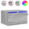 vidaXL Tables de chevet murales avec lumi&egrave;res LED 2 pcs sonoma gris