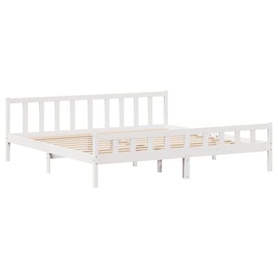 vidaXL Cadre de lit sans matelas blanc 180x200 cm bois massif de pin