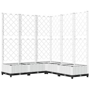 vidaXL Cache-pot de jardin Blanc 120 x 120 x 121,5 cm