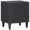 vidaXL Cabinet de chevet avec porte 2 pcs Noir 40 x 33 x 46 cm