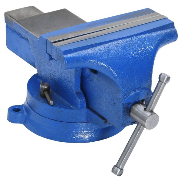 vidaXL &Eacute;tau d'&eacute;tabli bleu 200 mm fonte