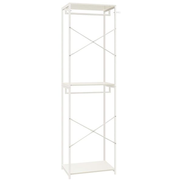 vidaXL Garde-robe Blanc 60x40x213 cm M&eacute;tal et agglom&eacute;r&eacute;
