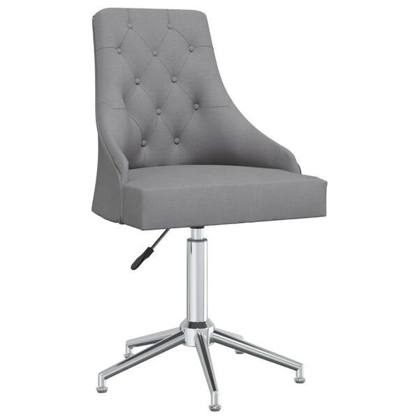 vidaXL Chaises pivotantes &agrave; manger lot de 6 Gris clair Tissu